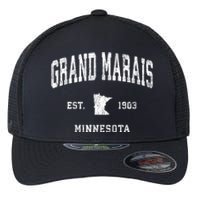 Grand Marais Minnesota Mn Vintage Athletic Flexfit Unipanel Trucker Cap