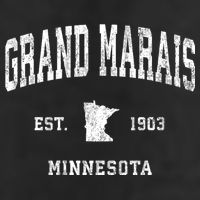 Grand Marais Minnesota Mn Vintage Athletic Beanie