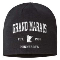 Grand Marais Minnesota Mn Vintage Athletic Sustainable Beanie