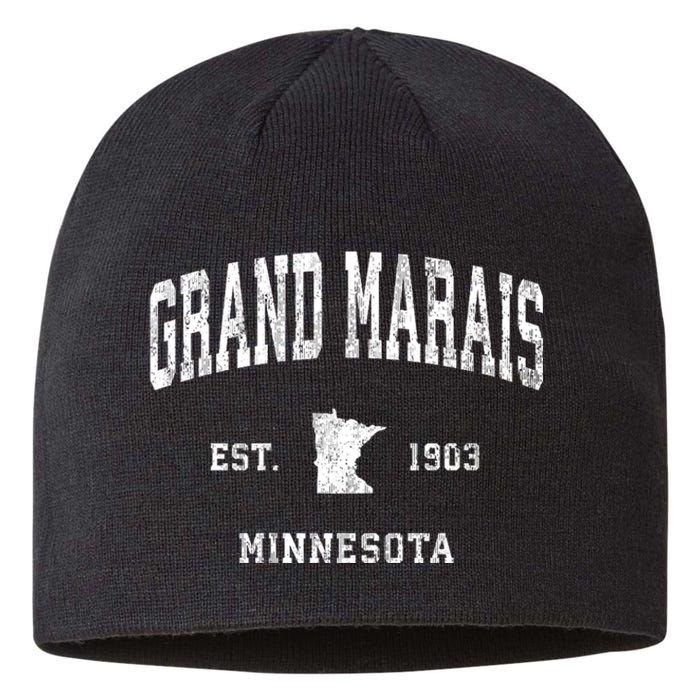 Grand Marais Minnesota Mn Vintage Athletic Sustainable Beanie