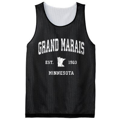 Grand Marais Minnesota Mn Vintage Athletic Mesh Reversible Basketball Jersey Tank