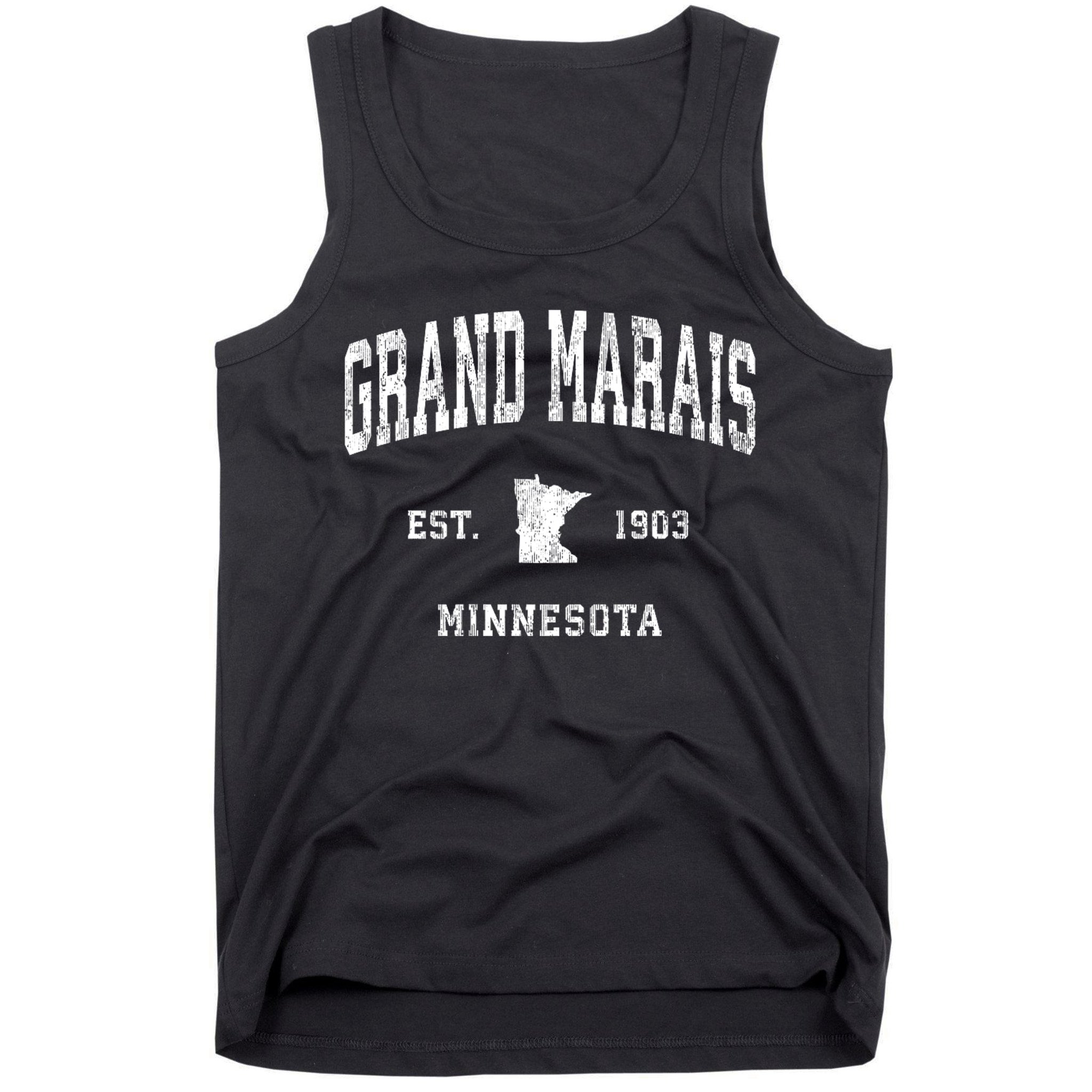 Grand Marais Minnesota Mn Vintage Athletic Tank Top