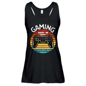 Gaming Makes Me Happy You Not So Much, Gaming, Funny Gamer Ladies Essential Flowy Tank