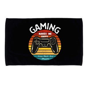 Gaming Makes Me Happy You Not So Much, Gaming, Funny Gamer Microfiber Hand Towel