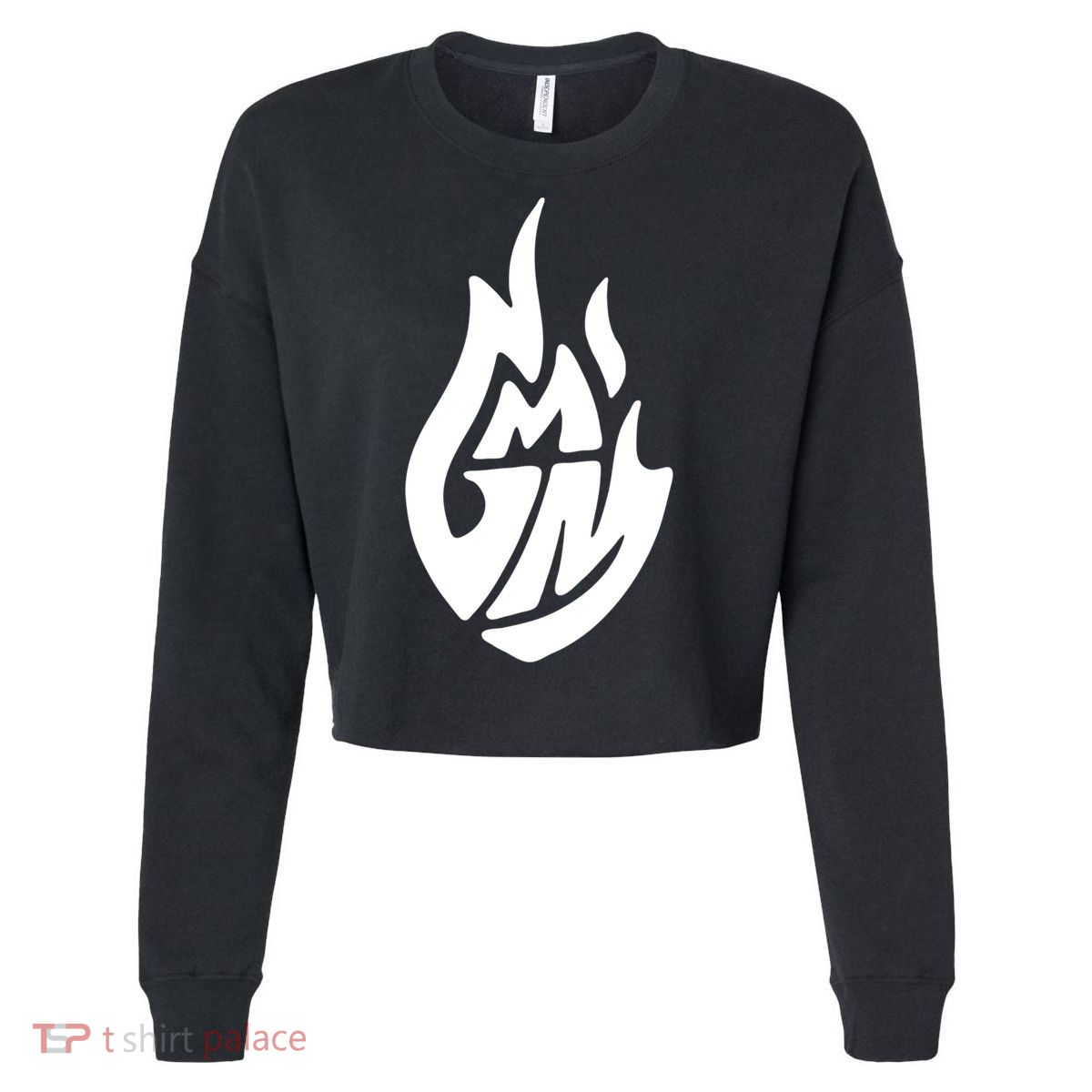 Good Mythical Morning Black Logo Gift Cropped Pullover Crew