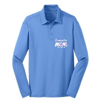 Gymnastics Mom Mama Cute Gymnast Mother's Day Gift Silk Touch Performance Long Sleeve Polo