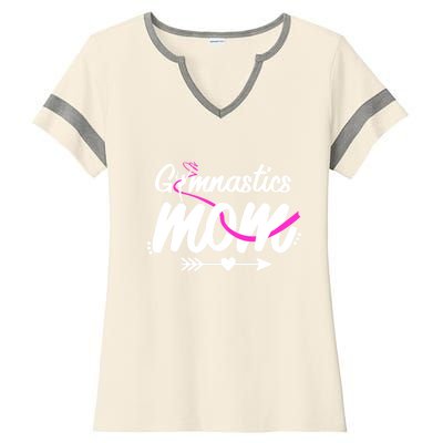 Gymnastics Mom Mama Cute Gymnast Mother's Day Gift Ladies Halftime Notch Neck Tee