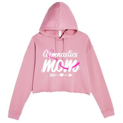 Gymnastics Mom Mama Cute Gymnast Mother's Day Gift Crop Fleece Hoodie