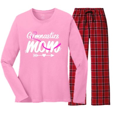 Gymnastics Mom Mama Cute Gymnast Mother's Day Gift Women's Long Sleeve Flannel Pajama Set 