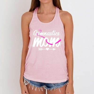 Gymnastics Mom Mama Cute Gymnast Mother's Day Gift Women's Knotted Racerback Tank