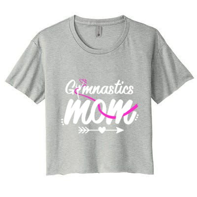 Gymnastics Mom Mama Cute Gymnast Mother's Day Gift Women's Crop Top Tee