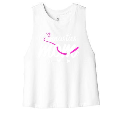 Gymnastics Mom Mama Cute Gymnast Mother's Day Gift Women's Racerback Cropped Tank