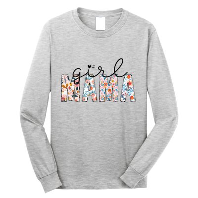 Girl Mama Mom Floral Mothers Funny Vintage Long Sleeve Shirt