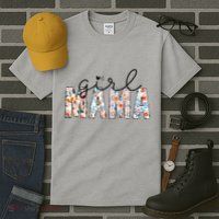 Girl Mama Mom Floral Mothers Funny Vintage Tall T-Shirt