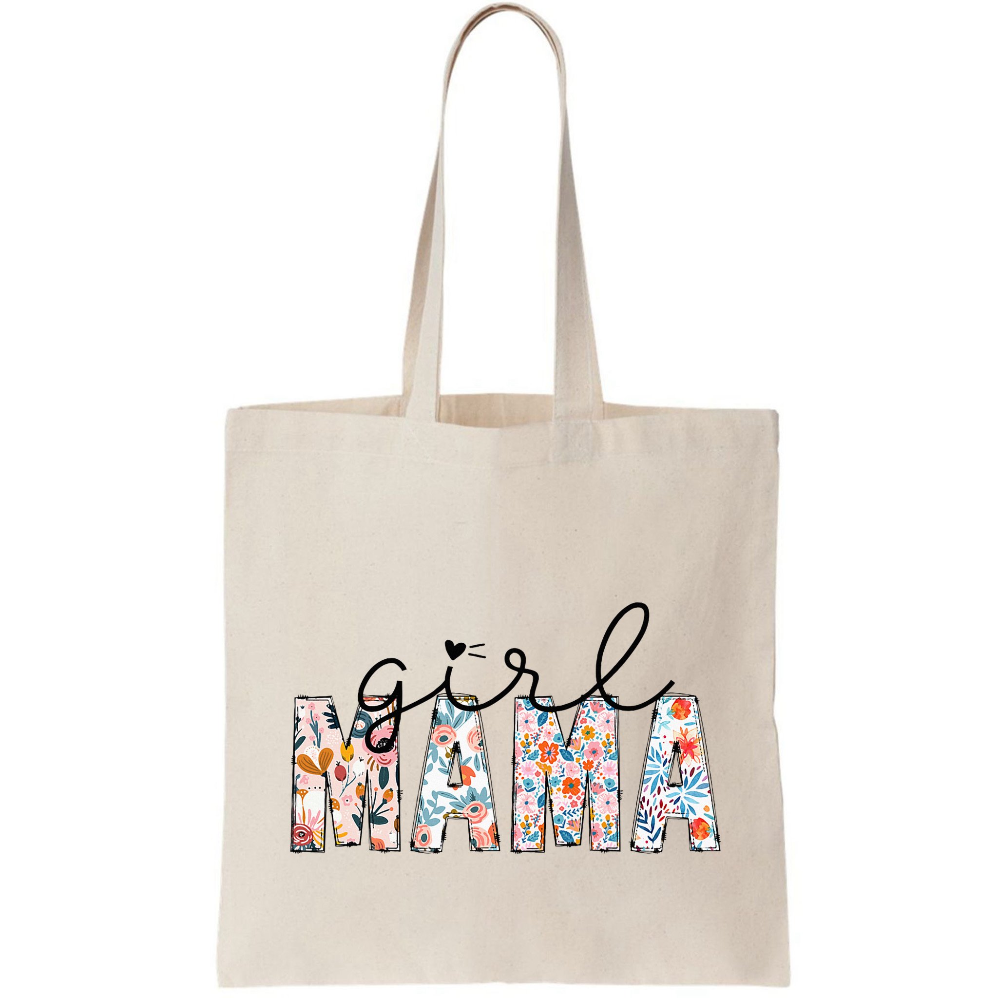 Girl Mama Mom Floral Mothers Funny Vintage Bag
