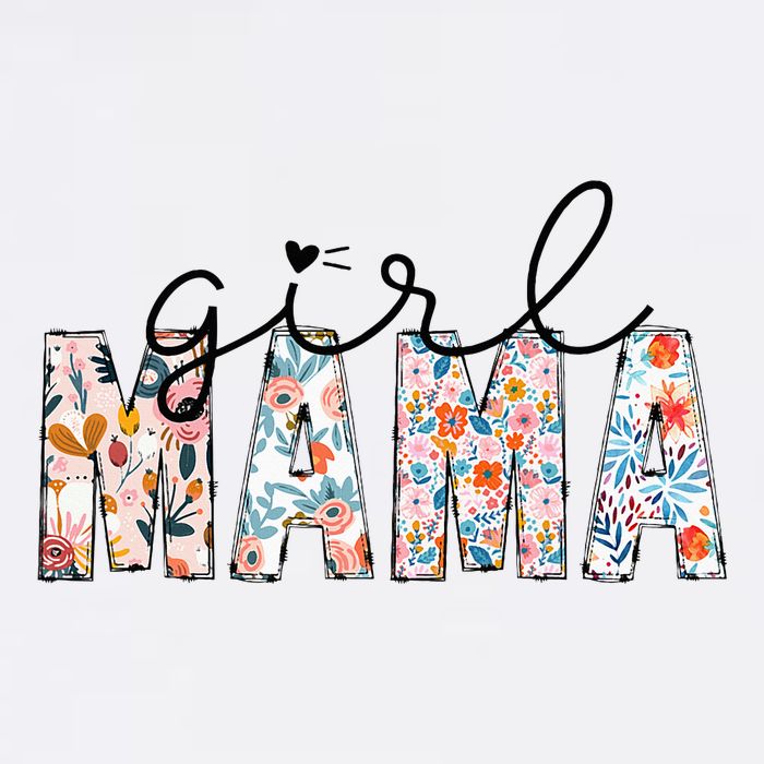 Girl Mama Mom Floral Mothers Funny Vintage Doggie Tank