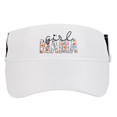 Girl Mama Mom Floral Mothers Funny Vintage Adult Drive Performance Visor