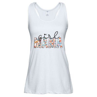Girl Mama Mom Floral Mothers Funny Vintage Ladies Essential Flowy Tank