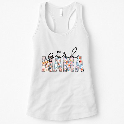 Girl Mama Mom Floral Mothers Funny Vintage Womens Tank Top