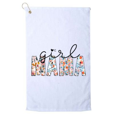 Girl Mama Mom Floral Mothers Funny Vintage Golf Towel