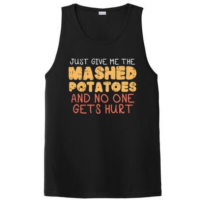 Give Me Mashed Potatoes Funny Thanksgiving Women PosiCharge Competitor Tank