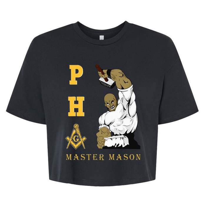 Greats Mason Masonic Pha Master Masons FatherS Bella+Canvas Jersey Crop Tee