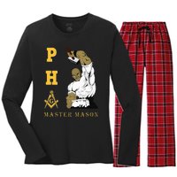 Greats Mason Masonic Pha Master Masons FatherS Women's Long Sleeve Flannel Pajama Set 