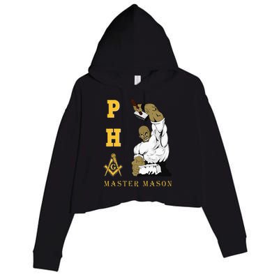 Greats Mason Masonic Pha Master Masons FatherS Crop Fleece Hoodie