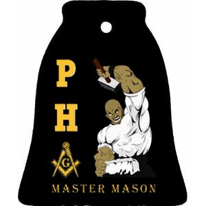 Greats Mason Masonic Pha Master Masons FatherS Ceramic Bell Ornament