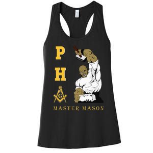 Greats Mason Masonic Pha Master Masons FatherS Women's Racerback Tank