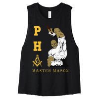 Greats Mason Masonic Pha Master Masons FatherS Women's Racerback Cropped Tank