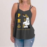 Greats Mason Masonic Pha Master Masons FatherS Women's Strappy Tank