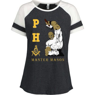 Greats Mason Masonic Pha Master Masons FatherS Enza Ladies Jersey Colorblock Tee