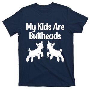 Goat Mom My Children Are Buttheads Funny Goat Lover & Farmer T-Shirt