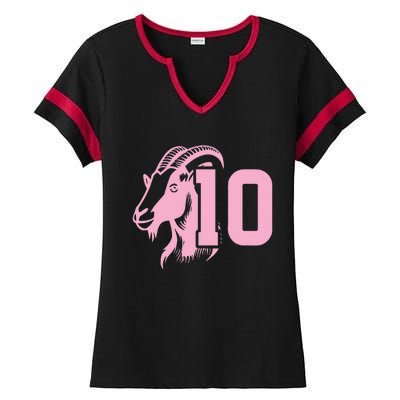 Goat Miami Mvp 10 Greatest Of All Time Ladies Halftime Notch Neck Tee