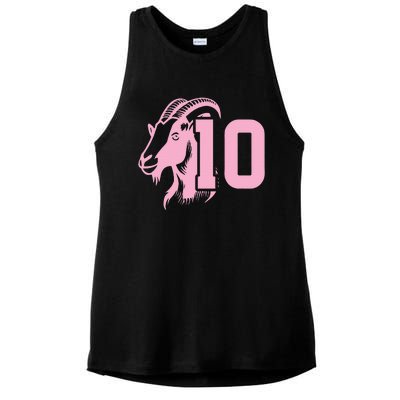 Goat Miami Mvp 10 Greatest Of All Time Ladies PosiCharge Tri-Blend Wicking Tank