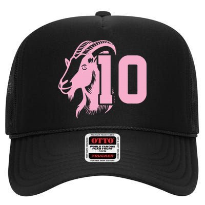 Goat Miami Mvp 10 Greatest Of All Time High Crown Mesh Back Trucker Hat