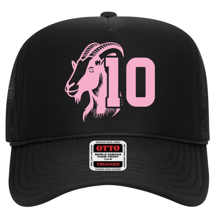 Goat Miami Mvp 10 Greatest Of All Time High Crown Mesh Back Trucker Hat