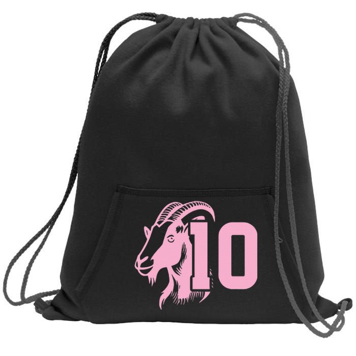 Goat Miami Mvp 10 Greatest Of All Time Sweatshirt Cinch Pack Bag