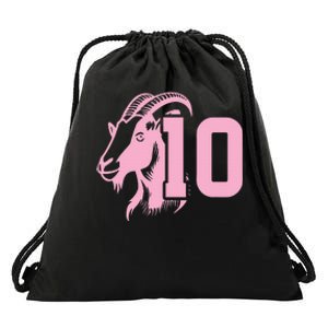 Goat Miami Mvp 10 Greatest Of All Time Drawstring Bag