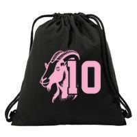 Goat Miami Mvp 10 Greatest Of All Time Drawstring Bag