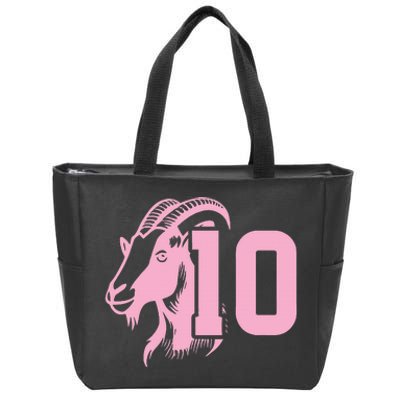 Goat Miami Mvp 10 Greatest Of All Time Zip Tote Bag