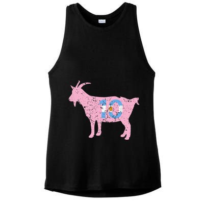 Goat Miami Mvp 10 Greatest Of All Time Ladies PosiCharge Tri-Blend Wicking Tank