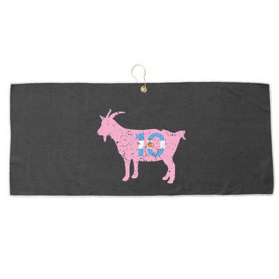 Goat Miami Mvp 10 Greatest Of All Time Large Microfiber Waffle Golf Towel