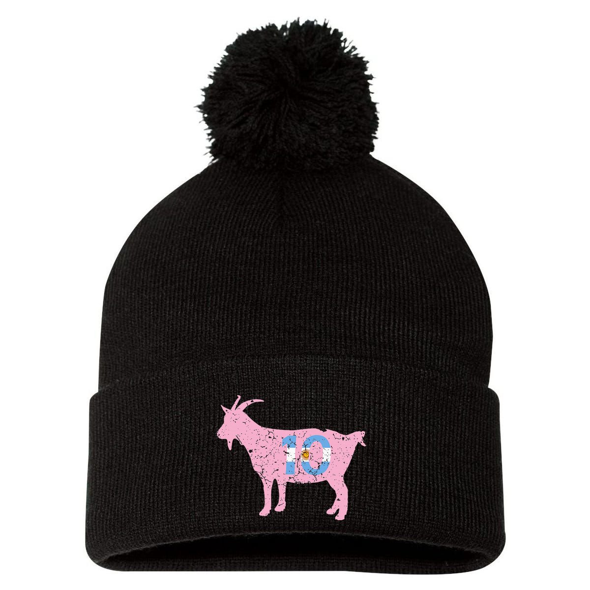 Goat Miami Mvp 10 Greatest Of All Time Pom Pom 12in Knit Beanie
