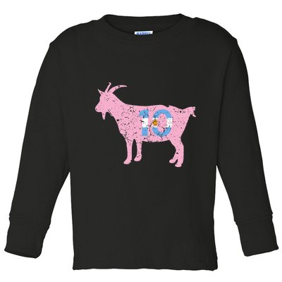 Goat Miami Mvp 10 Greatest Of All Time Toddler Long Sleeve Shirt