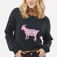 Goat Miami Mvp 10 Greatest Of All Time Cropped Pullover Crew