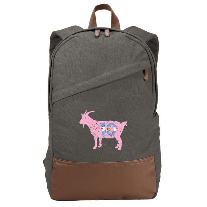 Goat Miami Mvp 10 Greatest Of All Time Cotton Canvas Backpack