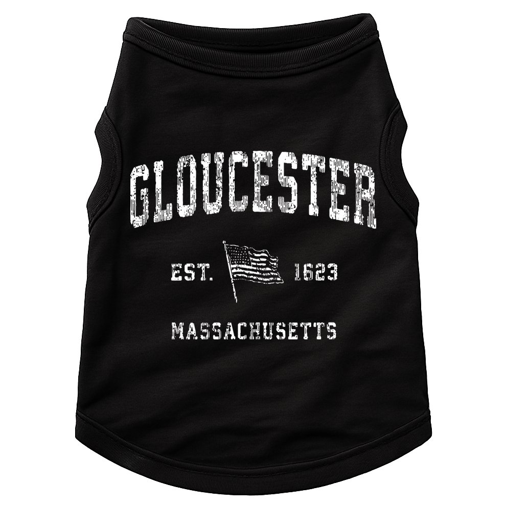 Gloucester Massachusetts Ma Vintage Us Flag Doggie Tank