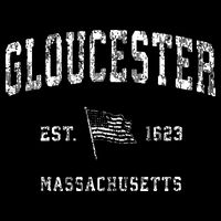 Gloucester Massachusetts Ma Vintage Us Flag Performance Shirt